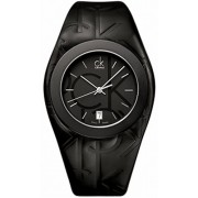 Calvin Klein K4723136 - Reloj de mujer de cuarzo, correa de resina color negro
