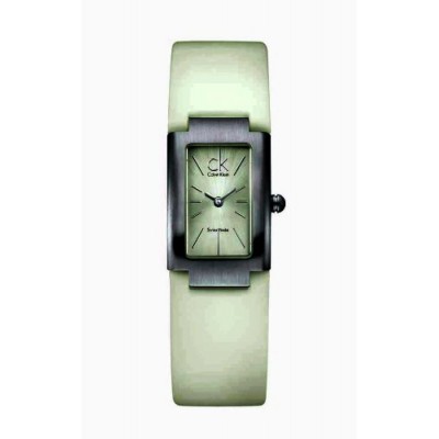 Calvin Klein K5913138 - Reloj de mujer de cuarzo, correa de piel color blanco