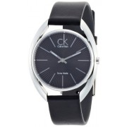 Calvin Klein Ridge K9122107 - Reloj de mujer de cuarzo, correa de piel color negro