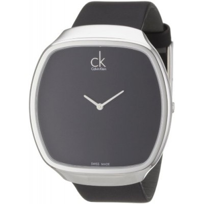 Calvin Klein K0W23602 - Reloj de mujer de cuarzo, correa de piel color negro