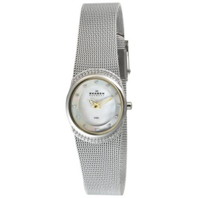Skagen 686XSGSC - Reloj de mujer de cuarzo, correa de acero inoxidable color plata