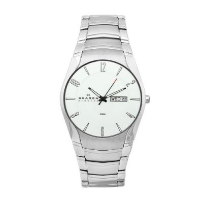 Skagen 531XLSXC - Reloj de caballero de cuarzo, correa de acero inoxidable color plata