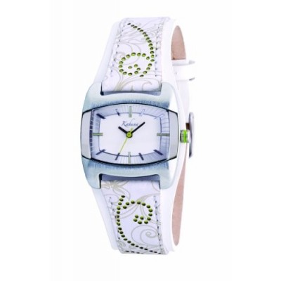 Kahuna KLS-0123L - Reloj de mujer de cuarzo, correa de piel color blanco