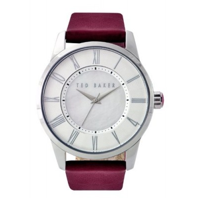 Ted Baker TE2045 - Reloj de mujer de cuarzo, correa de piel color rojo