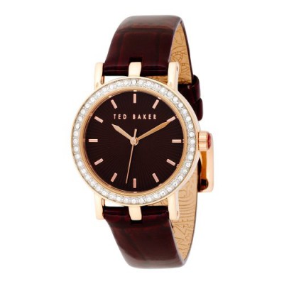 Ted Baker TE2012 - Reloj de mujer de cuarzo, correa de piel color marrón