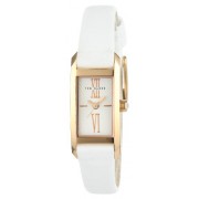 Ted Baker TE2065 - Reloj de mujer de cuarzo, correa de piel color blanco