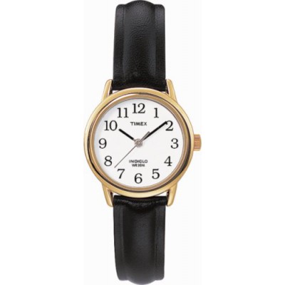 Timex T20433 - Reloj de mujer de cuarzo, correa de piel color negro