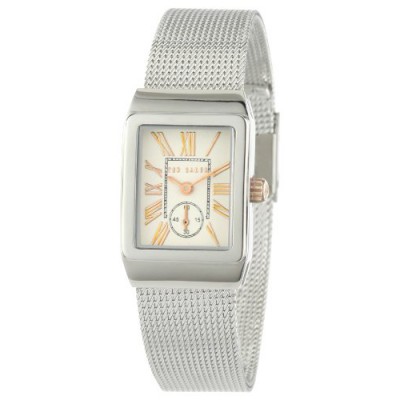 Ted Baker TE4043 - Reloj de mujer de cuarzo, correa de acero inoxidable color plata