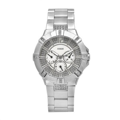 Guess Vista W12080L1 - Reloj de mujer de cuarzo, correa de acero inoxidable color plata