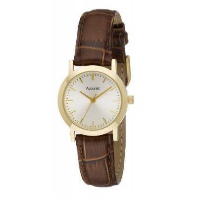 Accurist LS670G - Reloj de mujer de cuarzo, correa de piel