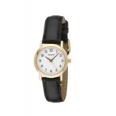 Accurist LS670W - Reloj unisex de cuarzo, correa de piel