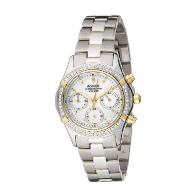 Accurist LB1342P - Reloj de mujer de cuarzo, correa de acero inoxidable color plata