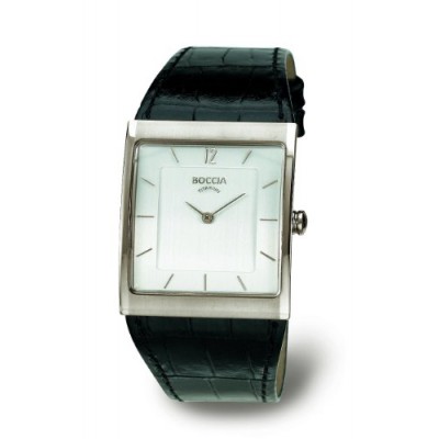 Boccia B3143-01 - Reloj de mujer de cuarzo, correa de piel color negro