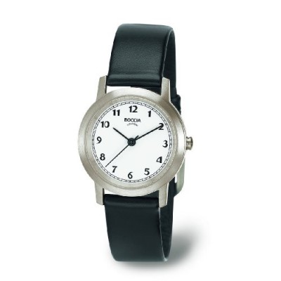 Boccia B3170-01 - Reloj de mujer de cuarzo, correa de piel color negro