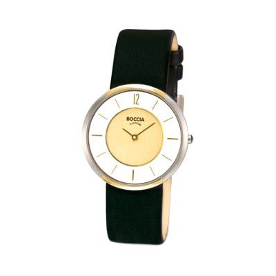 Boccia Style 3114-14 - Reloj de mujer de cuarzo, correa de piel color negro