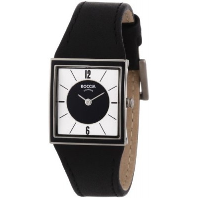 Boccia Style 3148-04 - Reloj de mujer de cuarzo, correa de piel color negro