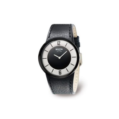 Boccia Style 3161-01 - Reloj de mujer de cuarzo, correa de piel color negro