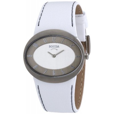 Boccia Trend 3165-02 - Reloj de mujer de cuarzo, correa de piel color blanco