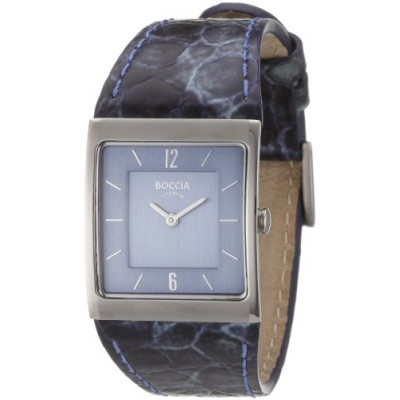 Boccia Style 3181-04 - Reloj de mujer de cuarzo, correa de piel color azul claro