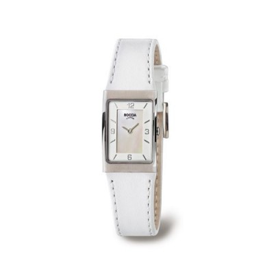 Boccia Style 3186-01 - Reloj de mujer de cuarzo, correa de piel color blanco Boccia Style 3186-01 - Reloj de mujer de cuarzo, correa de piel color blanco