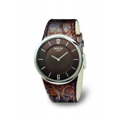 Boccia B3161-05 - Reloj de mujer de cuarzo, correa de piel color marrón