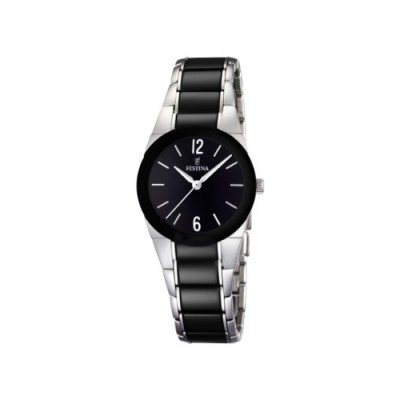 FESTINA F16534/2 - Reloj de caballero de cuarzo, correa de acero inoxidable color negro